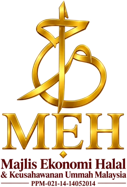 Logo Majlis Ekonomi Halal & Keusahawanan Ummah Malaysia (MEH)